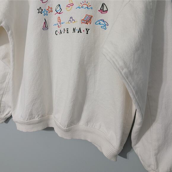 Vintage Wek the World Cape May Collared Sweatshirt Beach Nautical, XL - Picture 3 of 10
